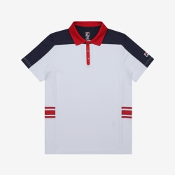 Fila White Line Functional - Miesten Poolopaita - Laivastonsininen | FI-74802